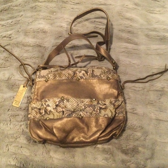Botkier Gold Snakeskin Crossbody Purse - Picture 6 of 6